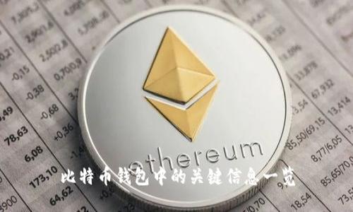 比特币钱包中的关键信息一览