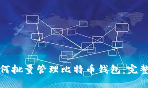: 如何批量管理比特币钱包：完整指南