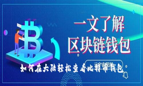 如何在大陆轻松查看比特币钱包