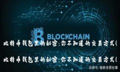 比特币钱包里的秘密：你不知道的交易方式！比